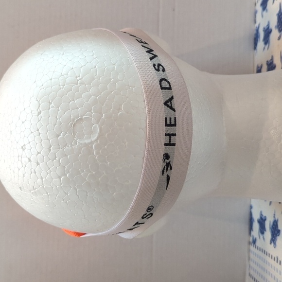 Head sweats Women's Bright Orange Visor w/Elastic Back One Size - Picture 4 of 10